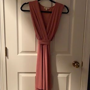 Salmon cocktail dress